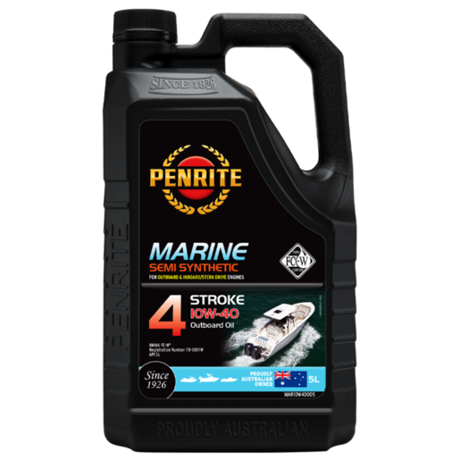 Penrite Marine Outboard 4 Stroke 10W-40 Semi Synthetic Oil 5L - MAR10W40005