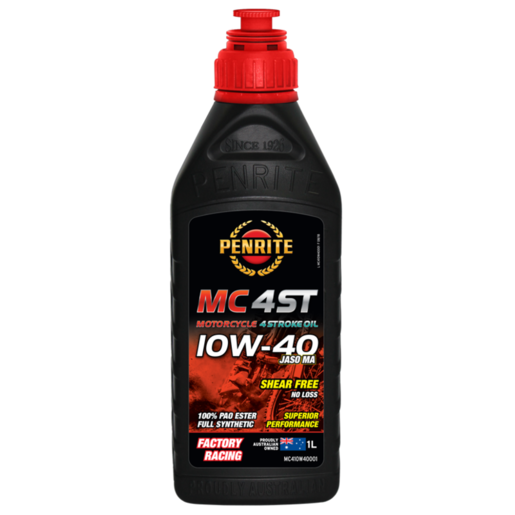 Penrite MC-4ST 10W-40 Full Synthetic Engine Oil 1L - MC410W40001