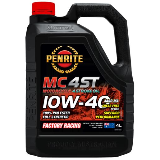 Penrite MC-4ST 10W-40 Full Synthetic Engine Oil 4L - MC410W40004