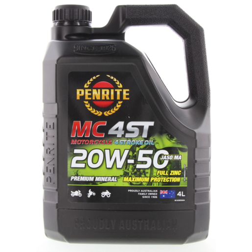 Penrite MC-4ST 20W-50 4 Stroke Oil Mineral 4L - MC420W50004