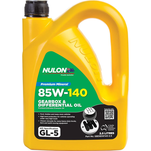 Nulon Premium Mineral Gearbox and Differential Oil 85W-140 2.5L - GBD85W140-2.5