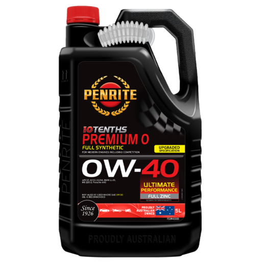 Penrite 10 Tenths Premium 0W-40 Full Synthetic Engine Oil 5L - FS0W40005