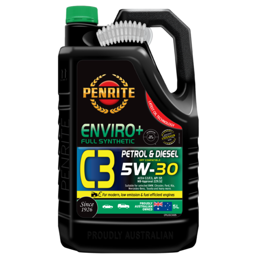 Penrite Enviro+ C3 5W-30 Full Synthetic Engine Oil 5L - EPLUSC3005