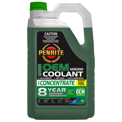 Penrite Green OEM Genuine Coolant Anti-Freeze Fluid 5L - COOLGREEN005