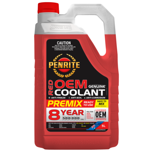 Penrite Red OEM Coolant Premix 5L - COOLREDPMX005
