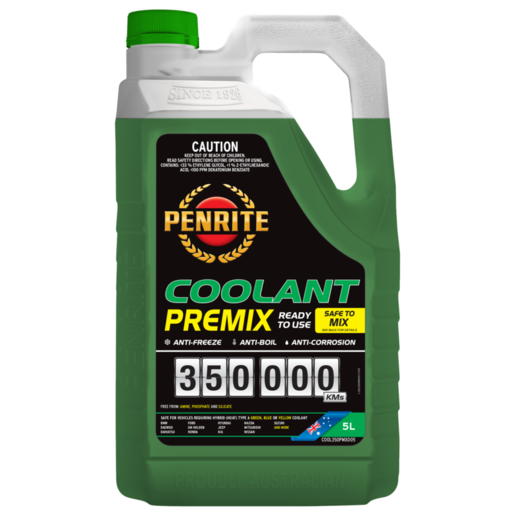 Penrite 350 000km Green Coolant Premix 5L - COOL350PMX005