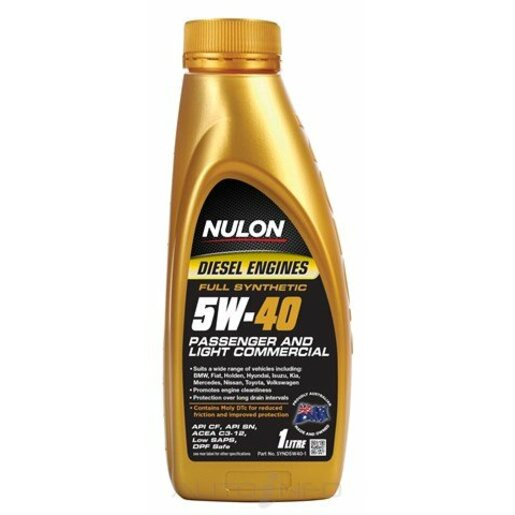 Nulon Full Synthetic 5W-40 Diesel Engine Oil 1L - SYND5W40-1