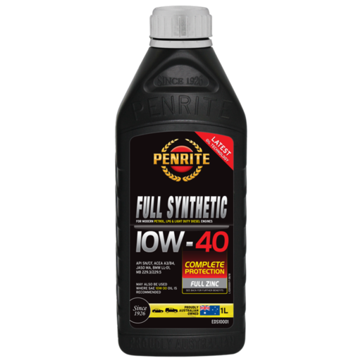 Penrite Everyday 10W-40 Full Synthetic Engine Oil 1L - EDS10001
