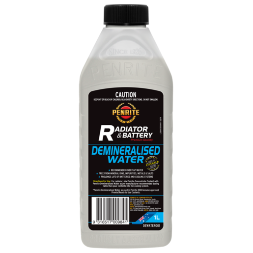 Penrite Radiator & Battery Demineralised Water 1L - DEWATER001