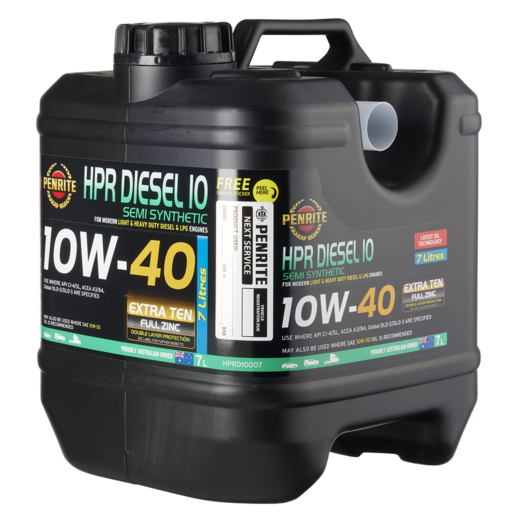 Penrite HPR Diesel 10 10W-40 Semi Synthetic Engine Oil 7L - HPRD10007