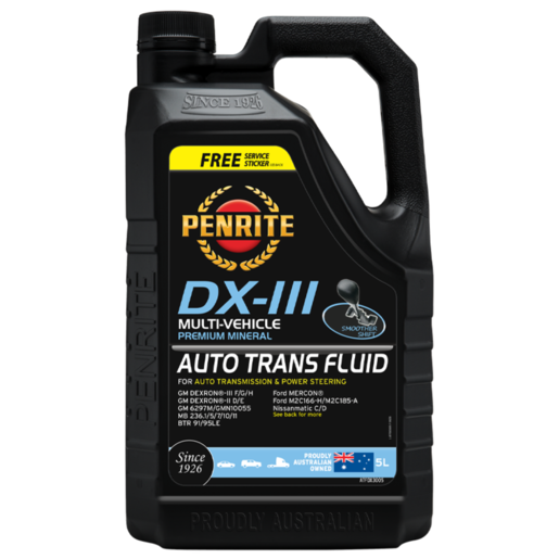 Penrite ATF DX-III Mineral Multi-Vehicle Transmission Fluid 5L - ATFDX3005