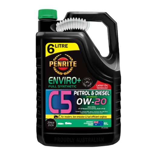 Penrite Enviro+ C5 0W-20 Full Synthetic Engine Oil 6L - EPLUSC5006