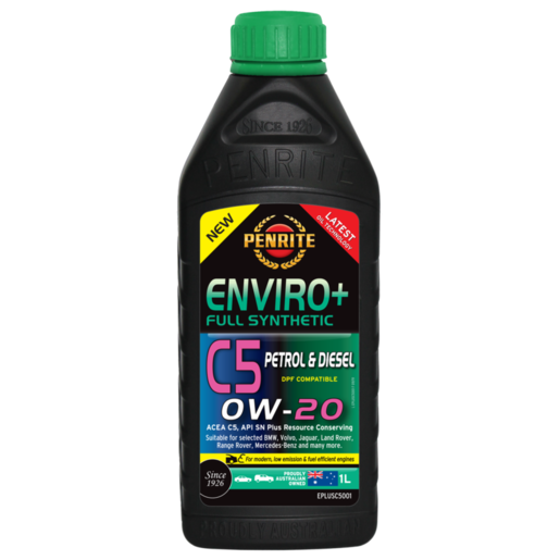 Penrite Enviro+ C5 0W-20 Full Synthetic Engine Oil 1L - EPLUSC5001