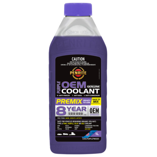 Penrite Purple OEM Premix Anti-Freeze Coolant 1L - COOLPURPLEPMX001