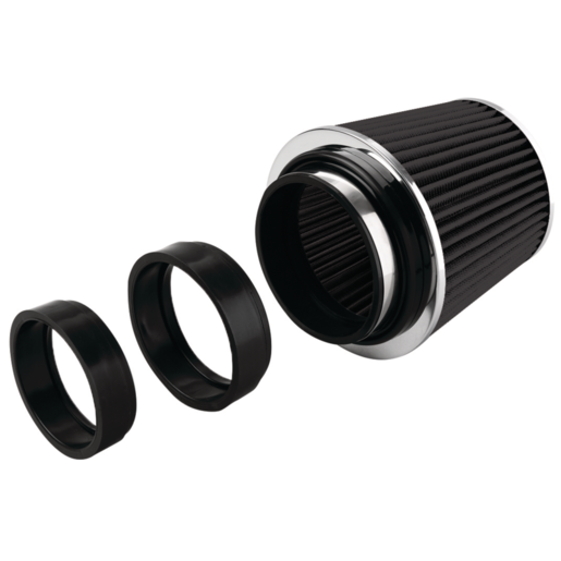 TFI Racing Power Stack Filter With Multifit Neck 3"- 3.5" - 4" Black - 8711T