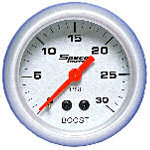Speco Gauge Boost No Vac 2" 30PSI Silver - 524-05