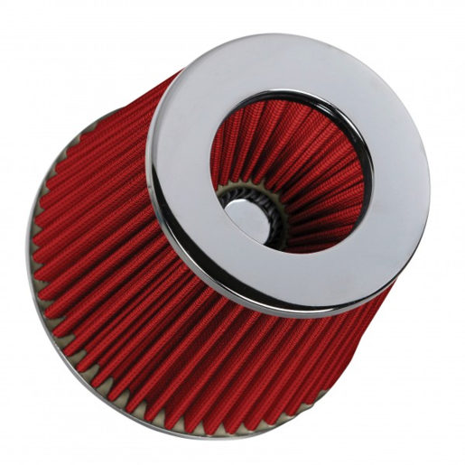 TFI Racing High Flow Filter With Multifit Neck 3"-3.5"-4" Red Cotton - 69-002