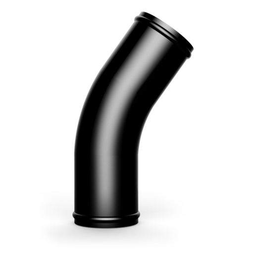 SAAS Pipe 76mm  x 45 Deg Aluminium Black Anodised - SAP7645B