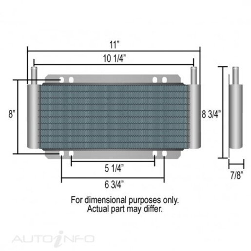 TRANSMISSION COOLER PLATE + FIN 11 INCH X 8-34 INCH