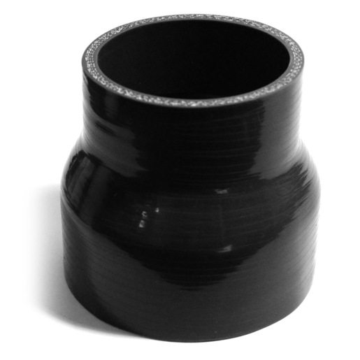 SAAS Straight 4 Ply Silicone Reducer 76mm x 102mm x 102mm Black - SSH76102102