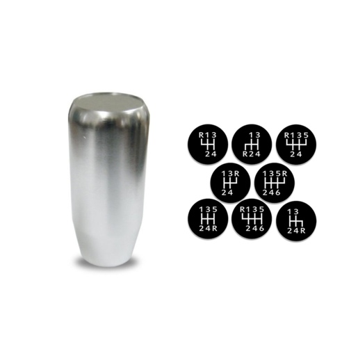 Autotecnica Billet Straight Slim Silver Gear Knob - A032S