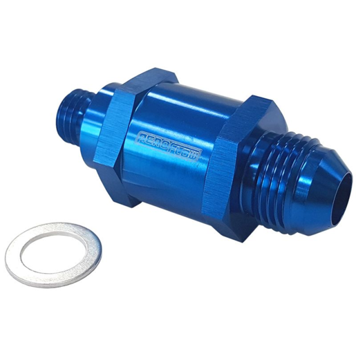 Aeroflow EFI Fuel Pump Check Valve -8AN M12 x 1.5mm Blue - AF615-08