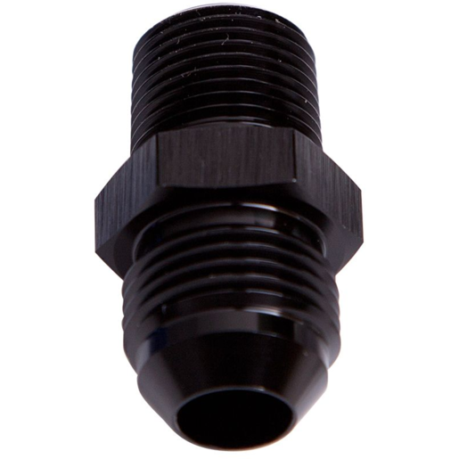 Aeroflow NPT to Straight Male Flare Adapter 1/2" to -8AN Black - AF816-08-08BLK