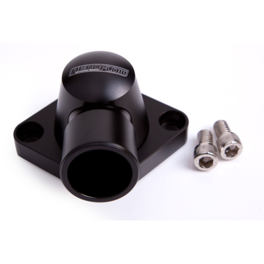 Aeroflow Billet Thermostat Housing Black - AF64-2034BLK