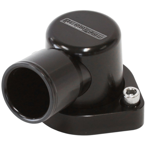 Aeroflow Billet 90 Degree Thermostat Housing Black - AF64-2039BLK