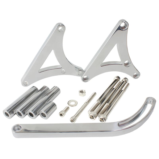 Aeroflow Mid Mount Billet Alternator Bracket Polished - AF64-4025