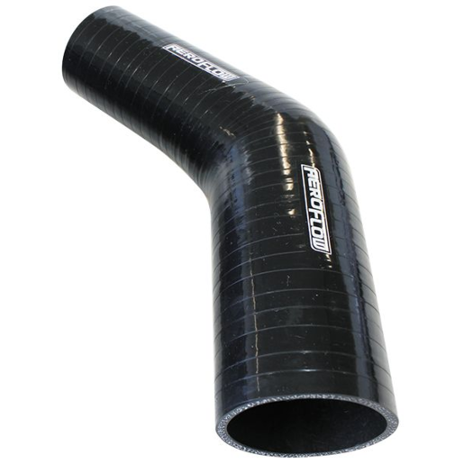Aeroflow Gloss Black 45 Deg Silicone Reducer Expander Hose -  AF9202-250-225