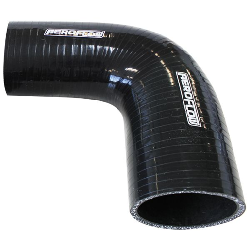 Aeroflow Gloss Black 90 Deg Silicone Reducer - Expander Hose - AF9203-300-250