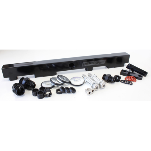 Aeroflow Nissan S13 SR20 Billet EFI Fuel Rail - Black - AF64-2009BLK