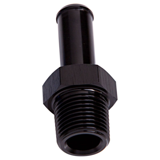 Aeroflow Male NPT to Barb Straight Adapter 1/2" to 1/2" - AF841-08-08BLK