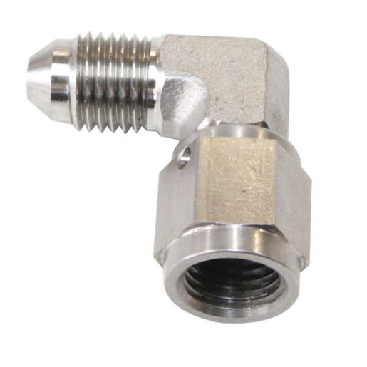 Aeroflow 90 Deg Stainless Steel Male to Female Fitting -3AN - AF207-03