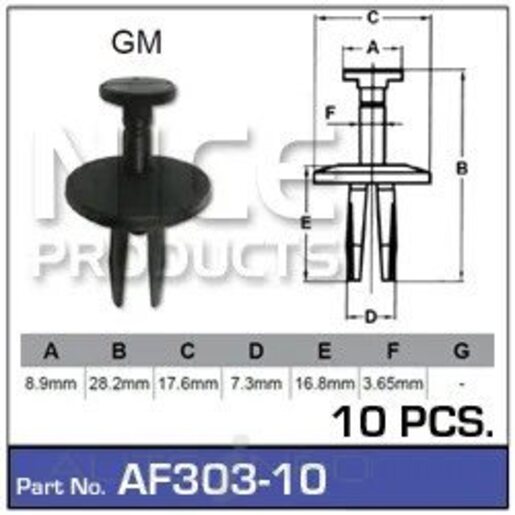 FASTENER - Sold Individually