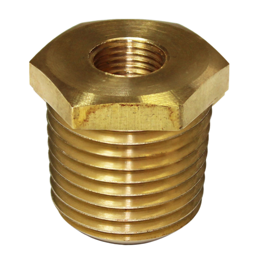 SAAS Gauge Bush Brass Adaptor 3/8-18 NPT to 1/8-27 NPT - SGA-320051