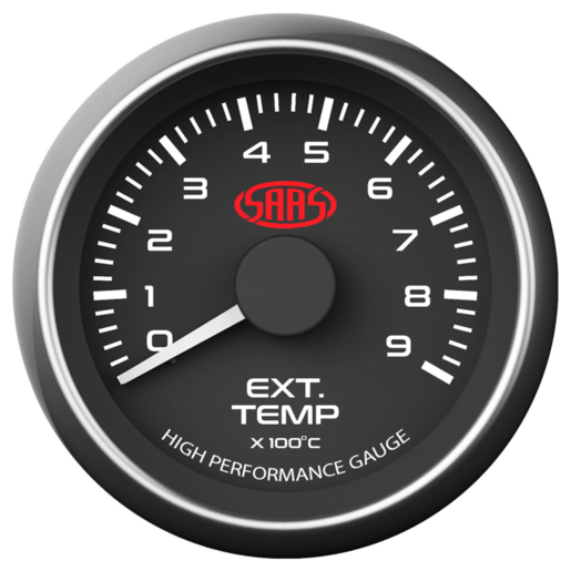 SAAS Exhaust Temp Gauge 0-900 52mm Black Muscle Series - SG-EXT52B1