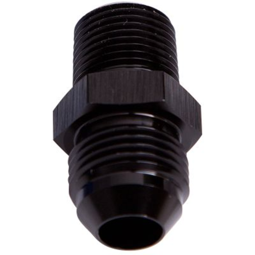 Aeroflow NPT to Straight Male Flare Adaptor 1/8" to -8AN - AF816-08-02BLK