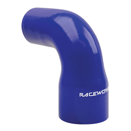 Raceworks Silicone Hose Reducer 90 Deg Blue 2-2.15" 51-63mm - SHE-090-200250BE