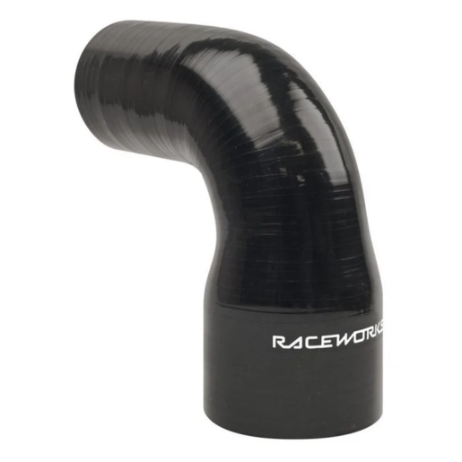 RaceWorks 3-4" Silicone Hose 90 Deg Reducer Elbow 76-102mm - SHE-090-300400BK