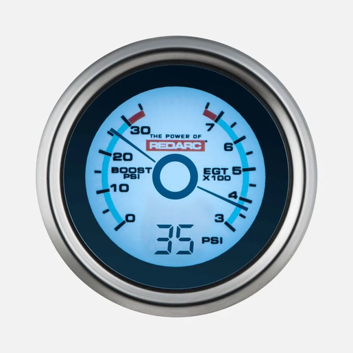 Redarc EGT & Boost Pressure 52mm Gauge W/ Optional Oil Pressure - G52-BEP