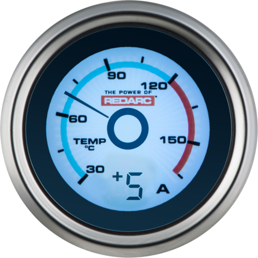 Redarc Single Temperature 52mm Gauge W/ Optional Current Display - G52-TA