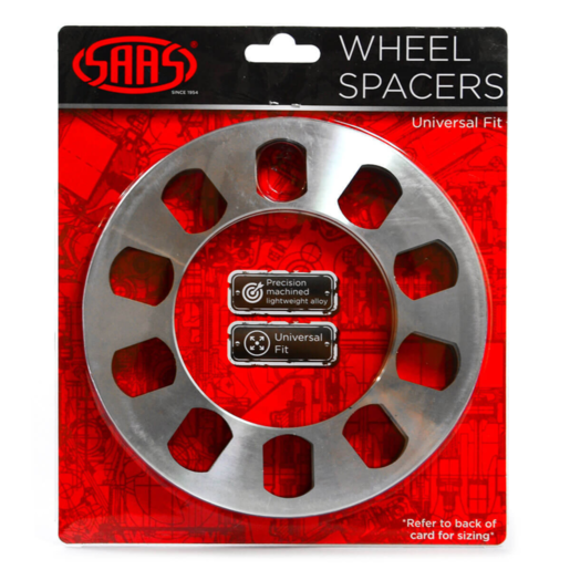 SAAS Wheel Spacer x 2 Universal 5 Stud 12mm - WS5012