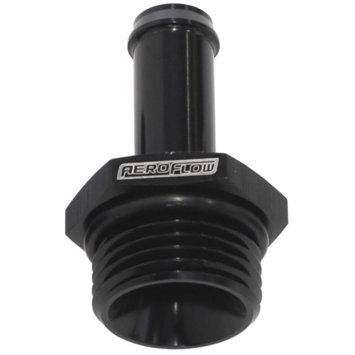 Aeroflow Straight Hose Barb Black 1/2" to -8 ORB - AF414-08-08BLK