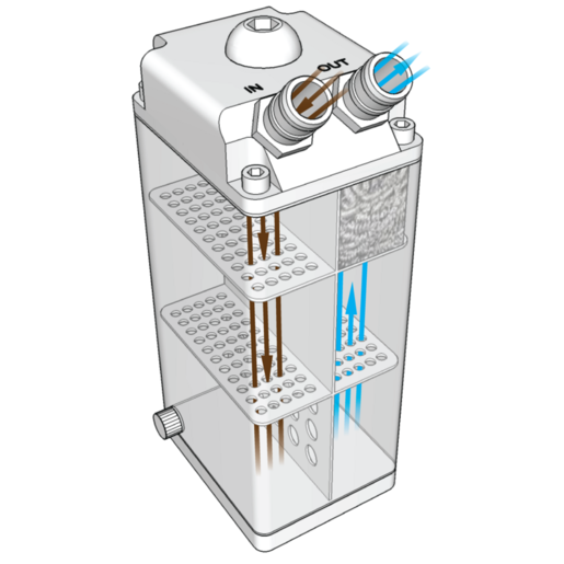 SAAS Oil Catch Tank Baffled Rectangle Polished Billet 600mL - ST1011