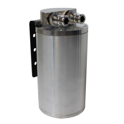 SAAS Oil Catch Tank Baffled Round Polished Billet 500mL - ST1004