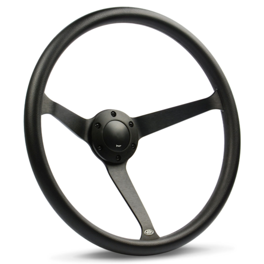 SAAS Steering Wheel Poly 15" Classic Deep Dish Black Alloy Solid - SW25912