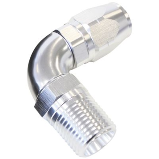 Aeroflow 90 Male NPT Full Flow Swivel Hose End 3/8" to -6AN - AF529-06-06S