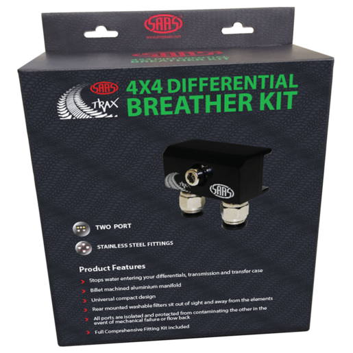 SAAS Diff Breather Kit 2 Port To Suit Ranger Mazda Courier BT - DB1011